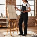 Black Cotton Canvas Bib & Brace Dungarees for Workwear