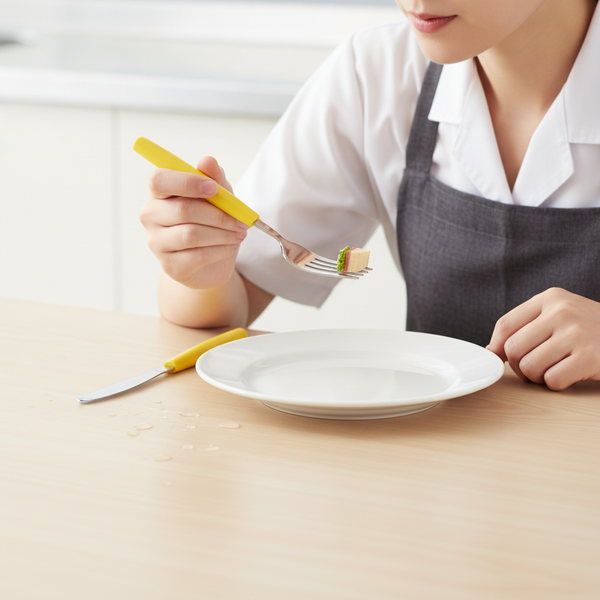 18/0 Stainless Steel Table Forks with Yellow Handles, 18/0 Stainless Steel, pack of 12