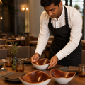 Bowls Vintage Copper Porcelain for Dining (Pack of 12)