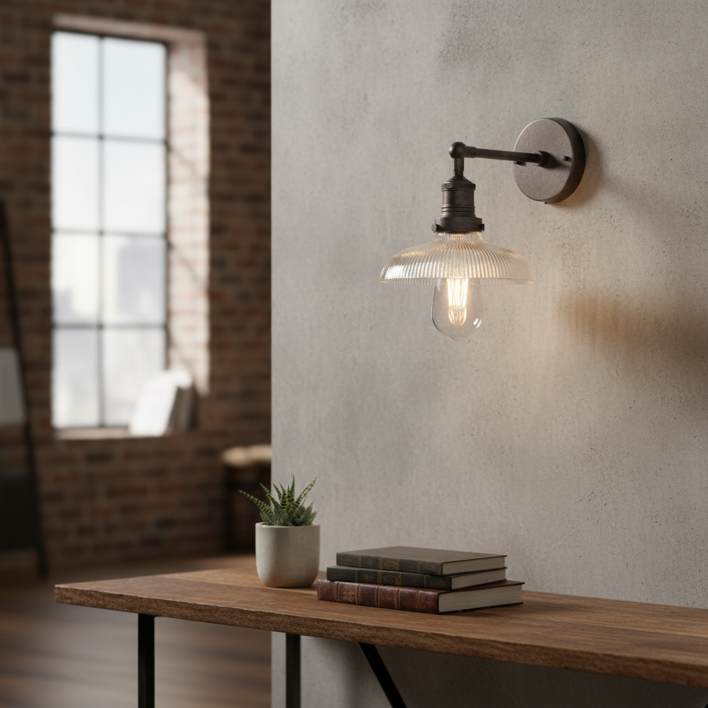 Glass Dome Wall Light 255mm for Stylish Indoor Spaces