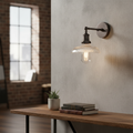 Glass Dome Wall Light 255mm for Stylish Indoor Spaces