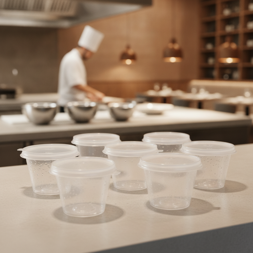 Clear Polypropylene Portion Pots 50ml for Takeaway Orders (Pack of 50)