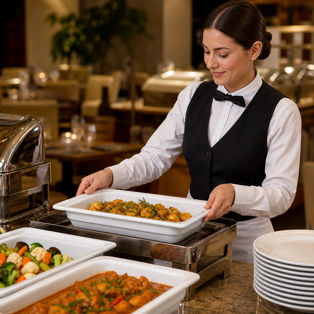 Porcelain Half Size Gastronorm Dish 2.5L for Buffets