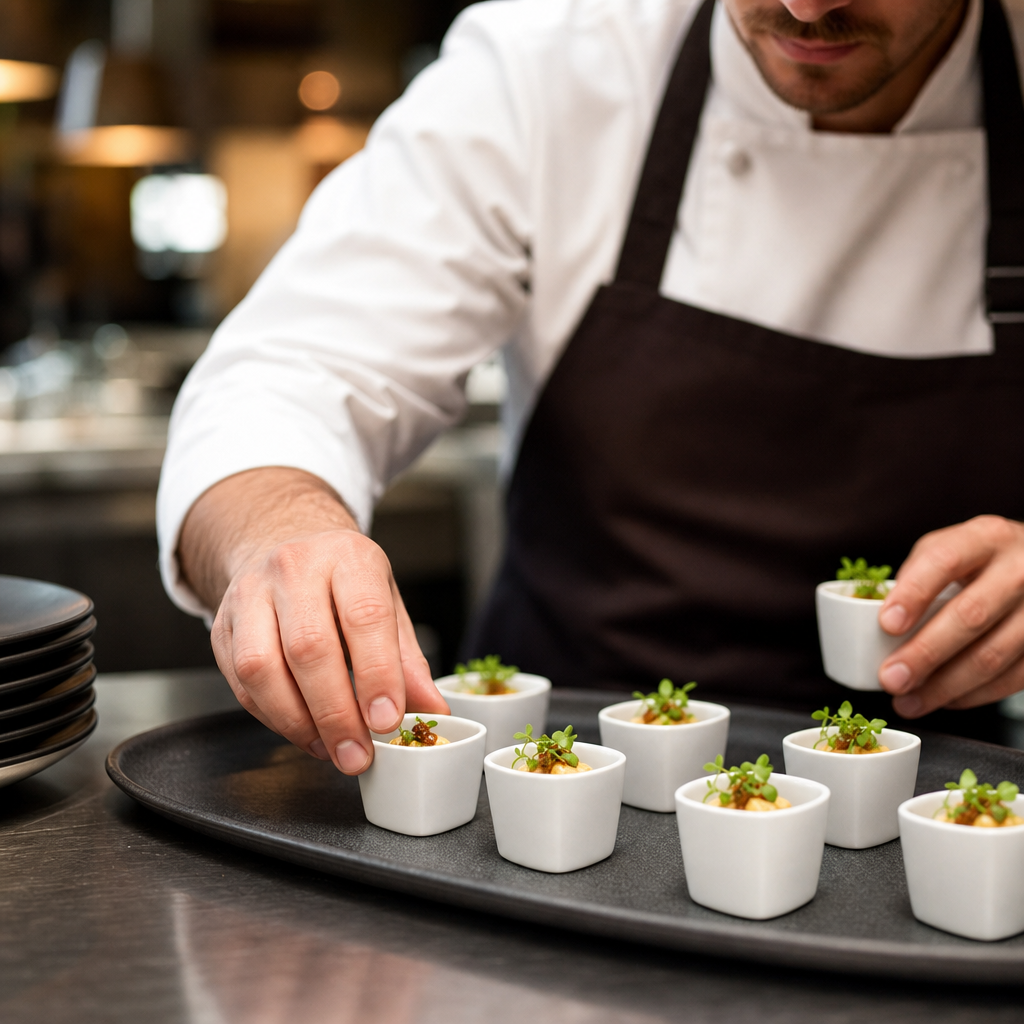 Square Dip Pots 57ml Porcelain for Event Dining (Pack of 24)