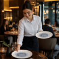 Organic Round Plates 286mm Vitrified Ceramic for Dining (Pack of 12)
