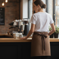 Cotton Denim Waist Apron Tan for Service Staff