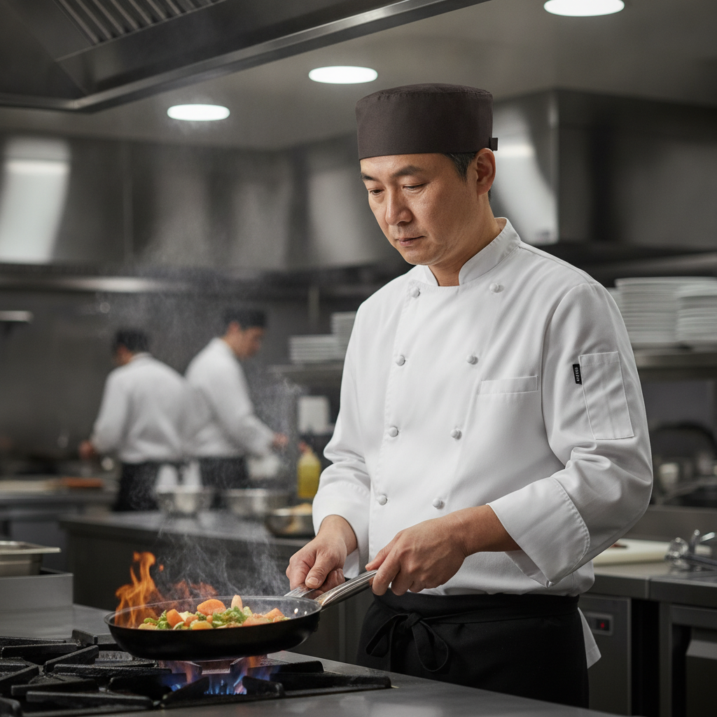 Recycled Polyester Black Cool Vent Beanie for Culinary Use