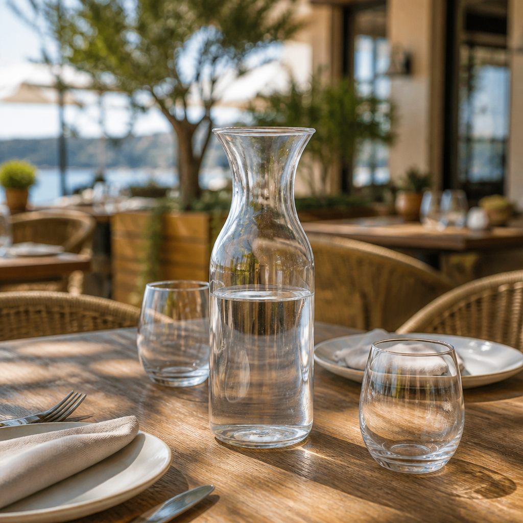 Polycarbonate Clear Carafes 1L for Al Fresco Dining (Pack of 12)