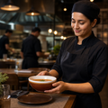 Soup Bowls Brown 455ml Brown Porcelain for Dining (Pack of 12)
