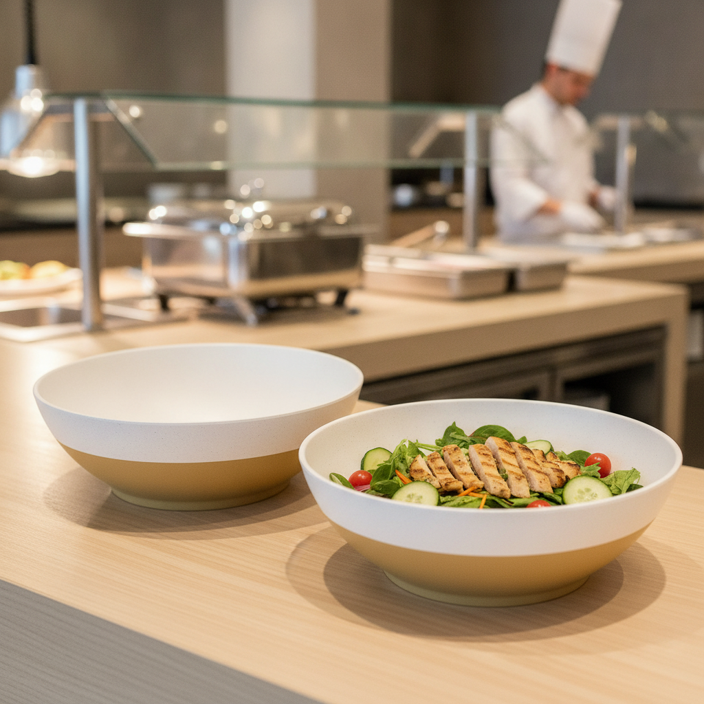 Melamine Deep Bowls 360mm for Creative Buffet Presentations (Pack of 2)