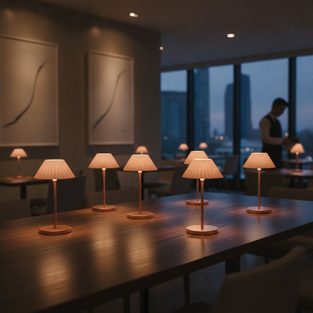 Die Cast Aluminium Cordless Table Lamp 230mm for Indoor & Outdoor Use (Pack of 6)