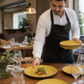 Coupe Plates Yellow Ceramic for Casual Dining (Pack of 6)