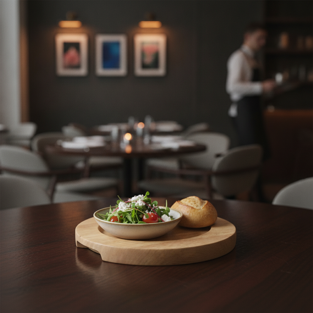 Hevea Wood Serving Board 115mm for Table Service