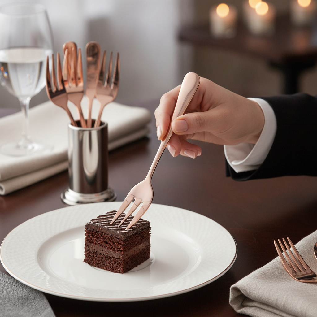 18/0 Stainless Steel Cake Forks for Elegant Dining (Pack of 12)