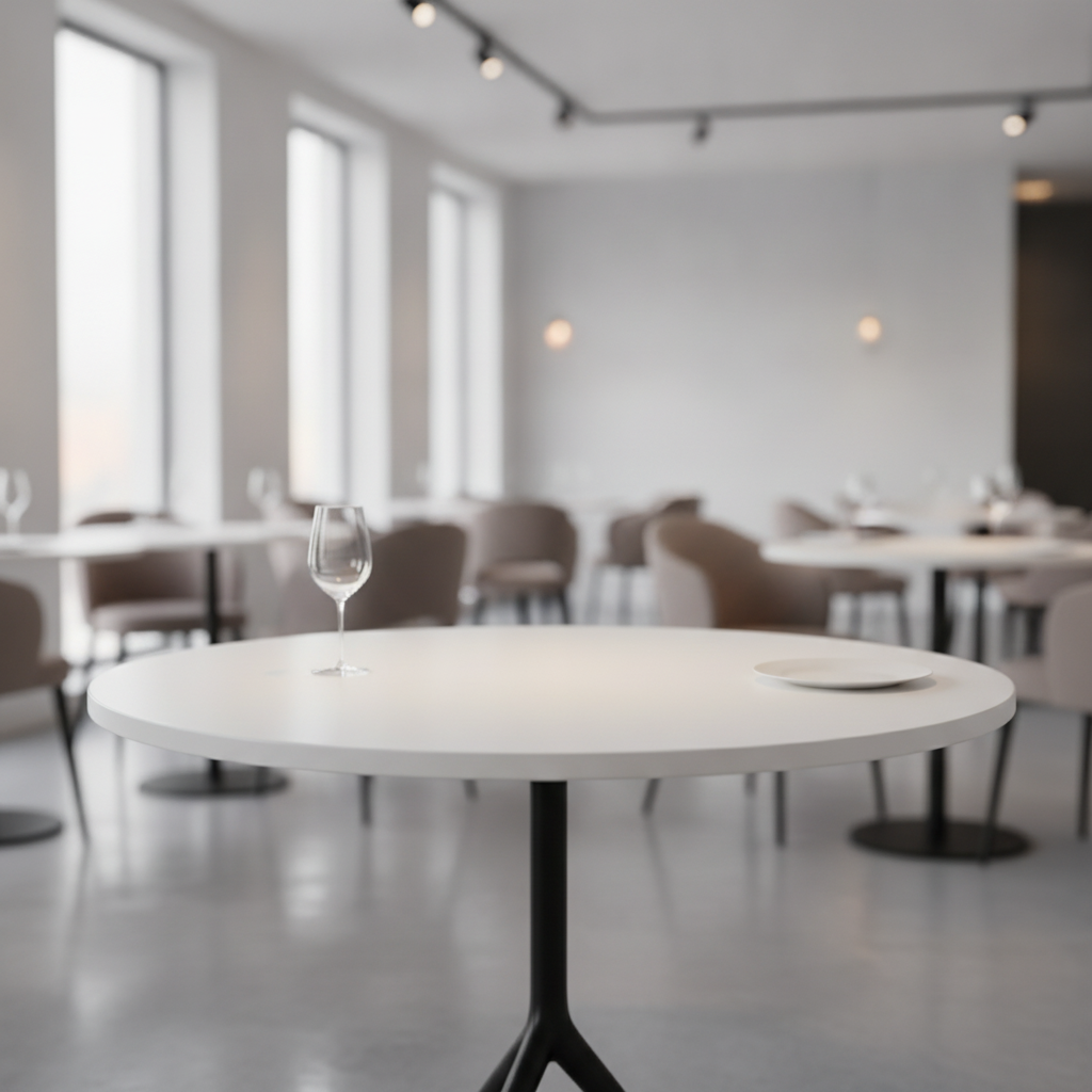High Density Woodchip Round Tabletop 600mm for Dining Areas