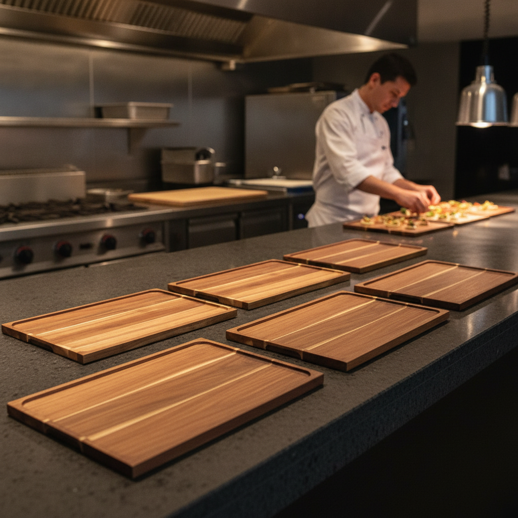 Acacia Wood Base 550x345mm for Artisanal Food Displays (Pack of 5)