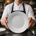 Wide Rimmed Porcelain Plates 202mm for Catering & Hospitality