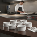 Super Vitrified Fine China Smooth Sided Ramekins 80ml for Restaurants & Cafés (Pack of 6)