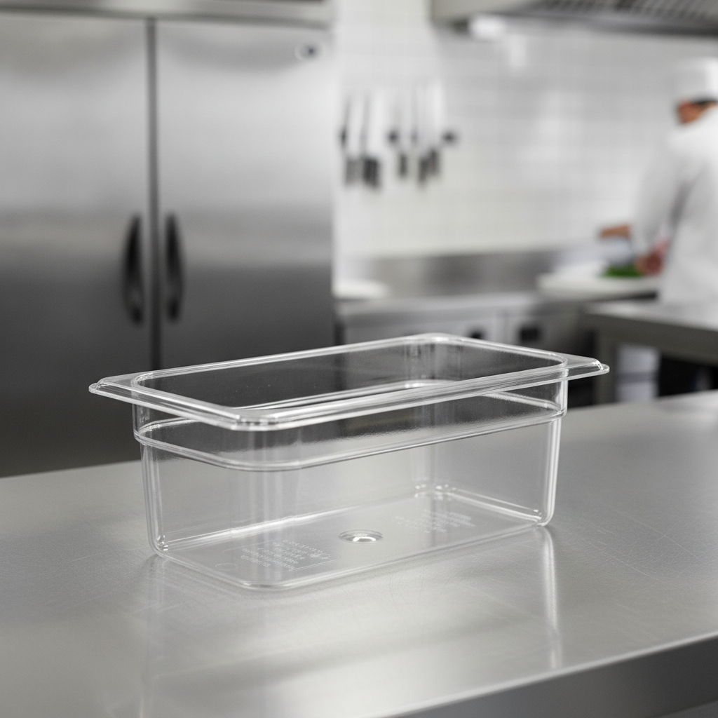 Polycarbonate 1/4 Gastronorm Tray 100mm for Food Storage