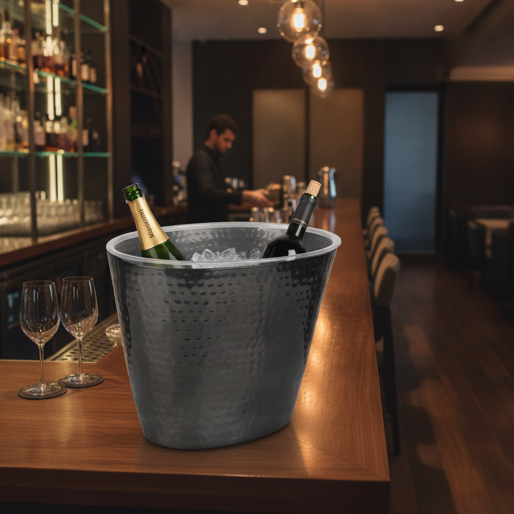 Aluminium Wine and Champagne Cooler Bowl 2.1L for Bars & Pubs