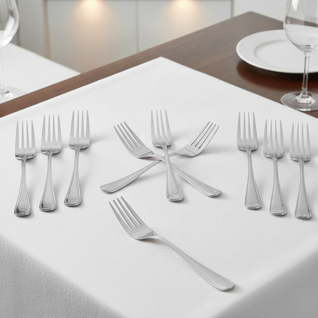 18/0 Stainless Steel Table Forks for Elegant Dining (Pack of 12)