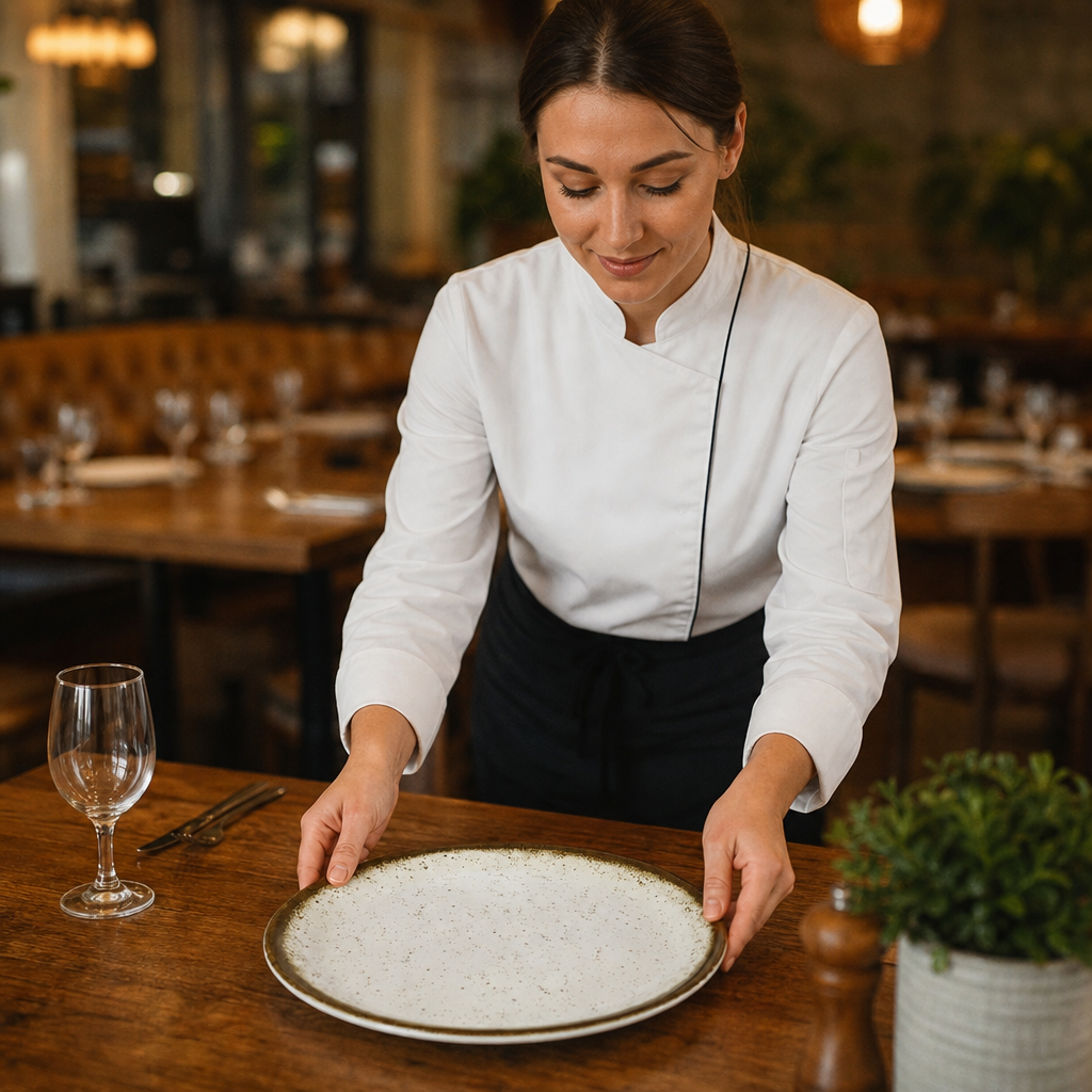 Flat Plate 300mm Melamine for Rustic Dining