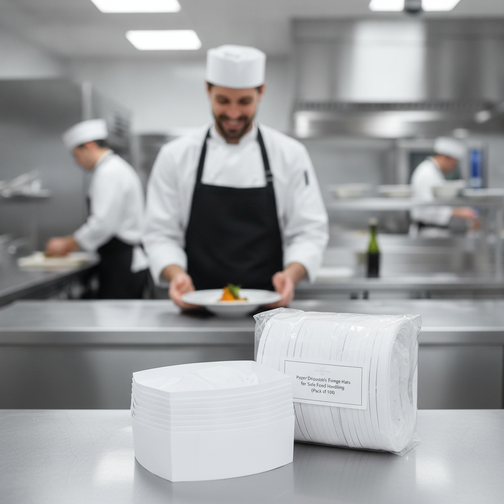 Paper Disposable Forage Hats for Safe Food Handling (Pack of 100)