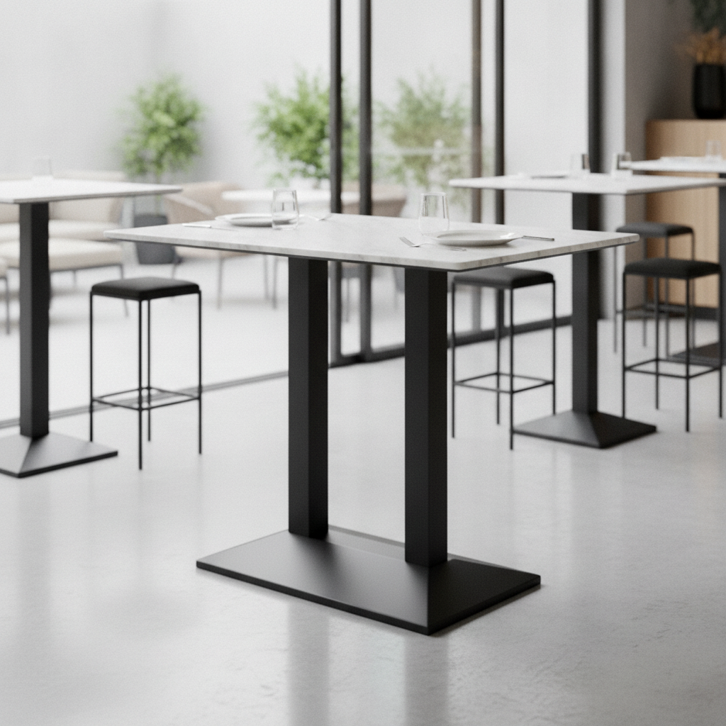 Marble Rectangular Poseur Table 1200x700mm for Indoor & Outdoor Dining