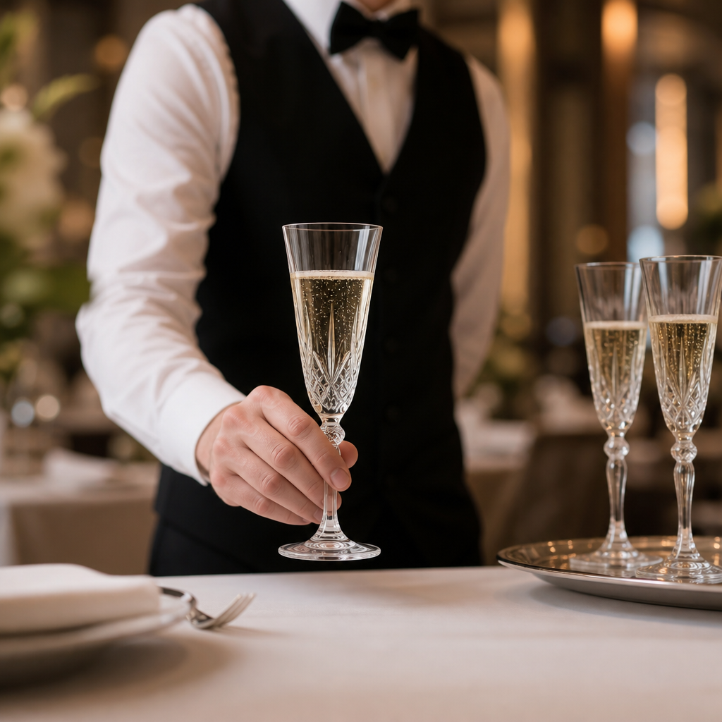 Eco-Crystal Champagne Flutes 160ml for Elegant Cocktail Service (Pack of 12)