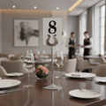Stainless Steel Table Number Stand 205mm for Restaurants