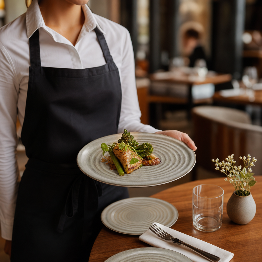 Plates 190mm Porcelain for Casual Dining (Pack of 12)