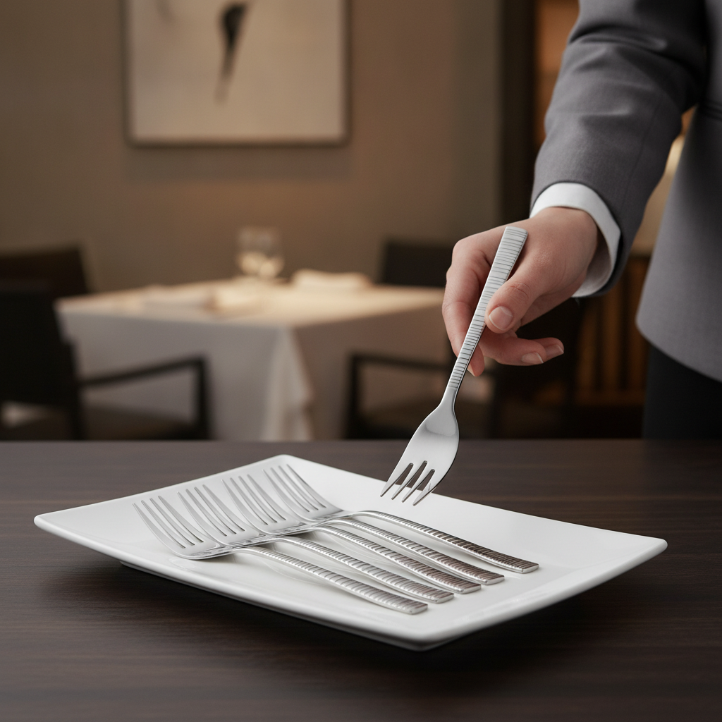 18/10 Stainless Steel Fish Forks for Modern Tableware (Pack of 12)