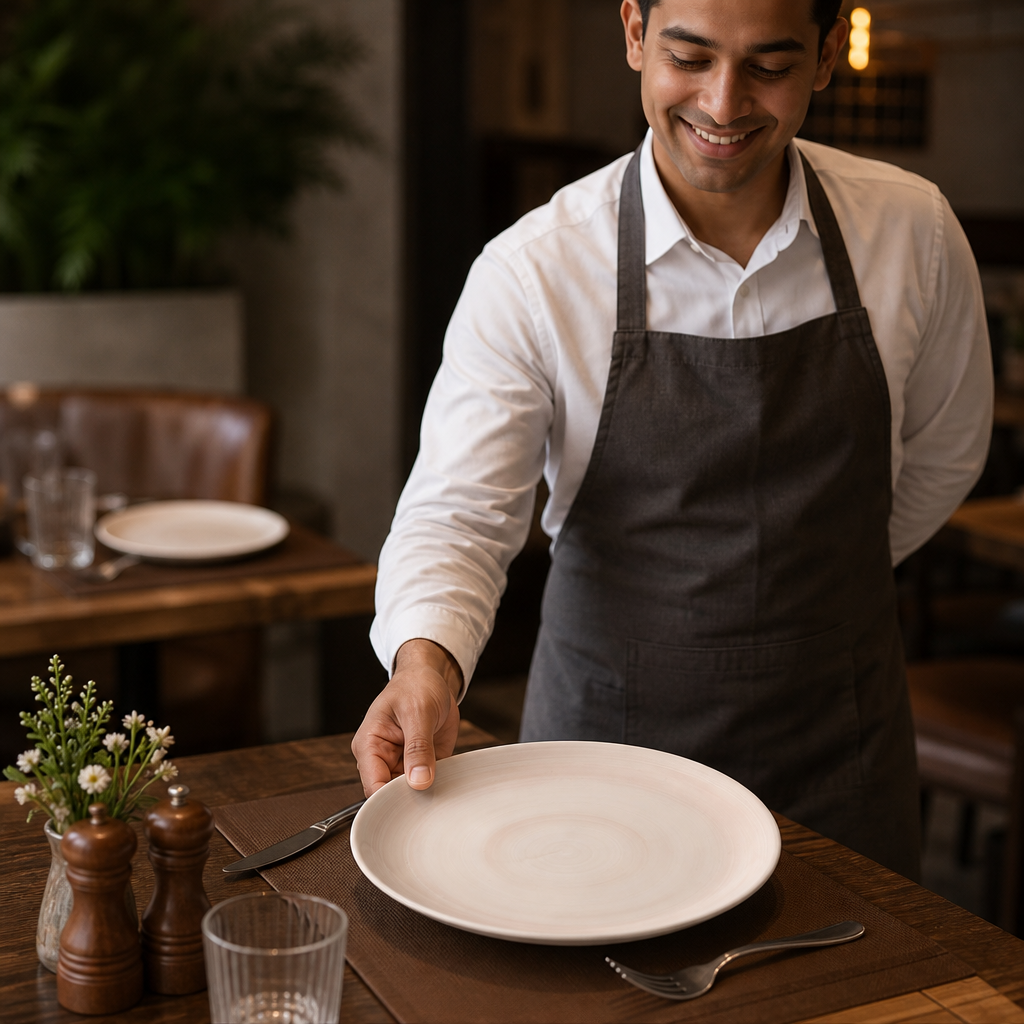 Coupe Plates 285mm Vitrified Ceramic for Dining Tables (Pack of 12)