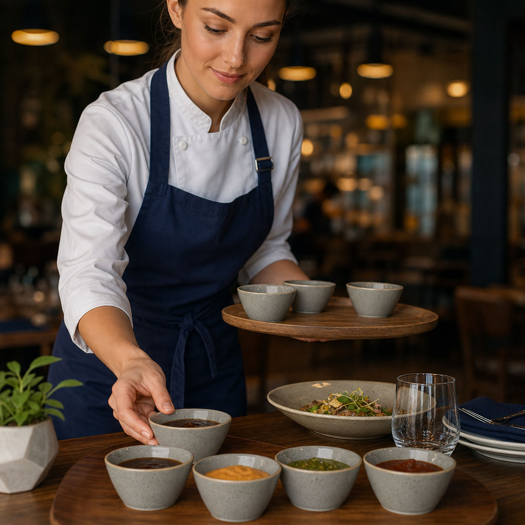 Sauce Dishes Grey Vitrified Ceramic for Dining (Pack of 12)