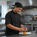 Polycotton Black Chef Jacket for Professional Kitchens