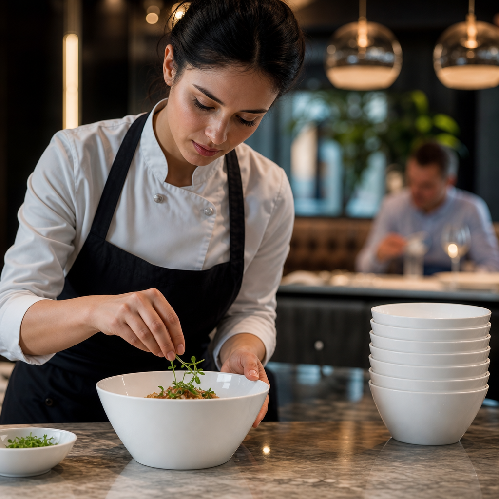 Deep Bowls 215mm Fine China for Upscale Dining (Pack of 12)