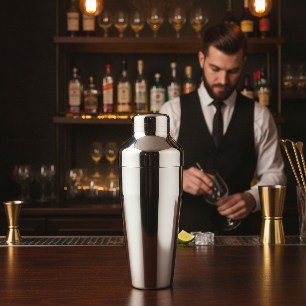 Stainless Steel Cocktail Shaker 550ml for Vintage Bars