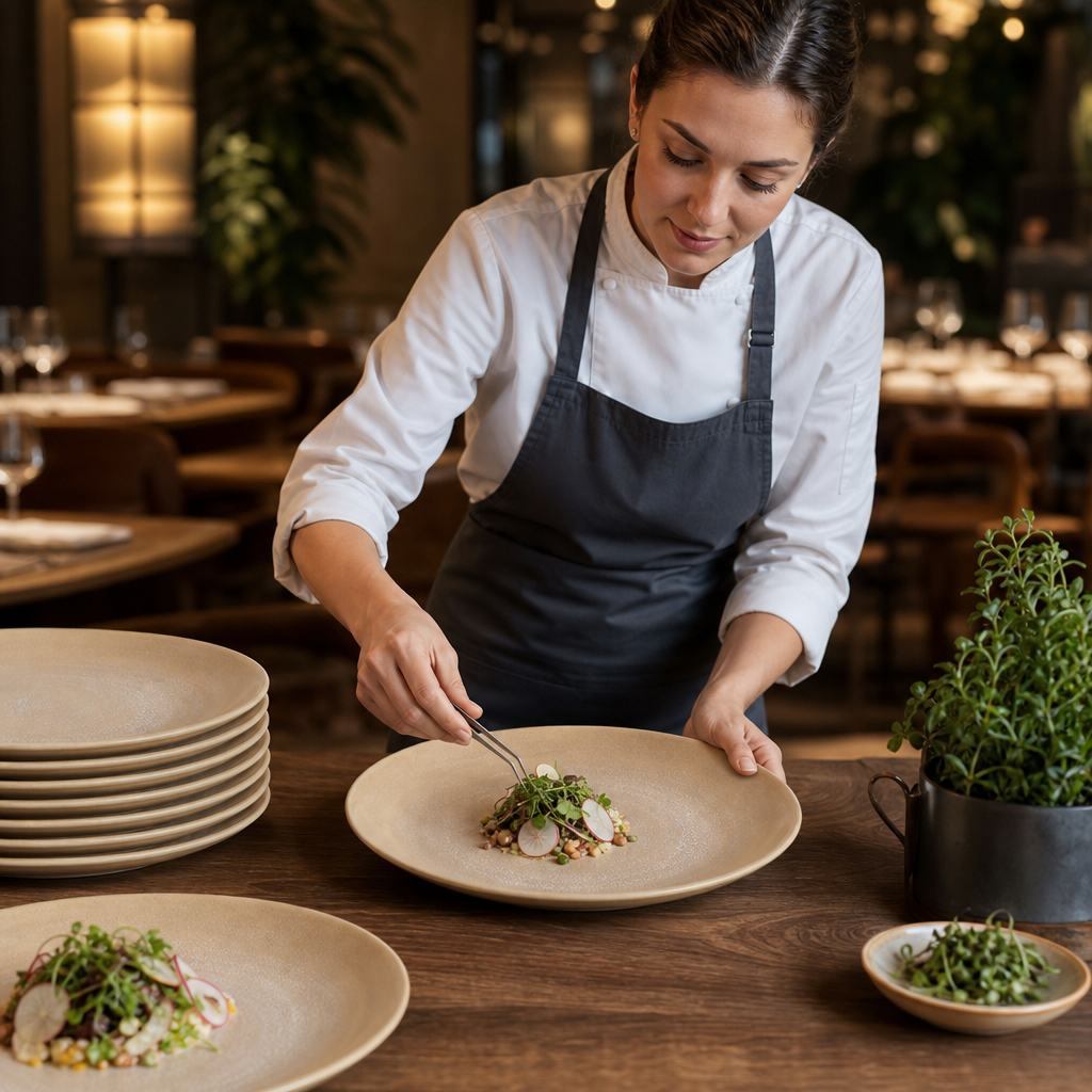 Sandstone Plates 305mm for Restaurants & Cafés (Pack of 12)