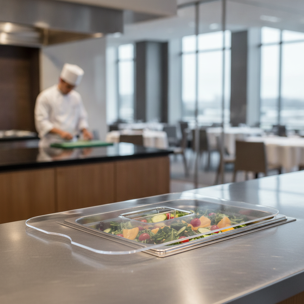 Polycarbonate Large Notched Lid 250g for Salad Displays