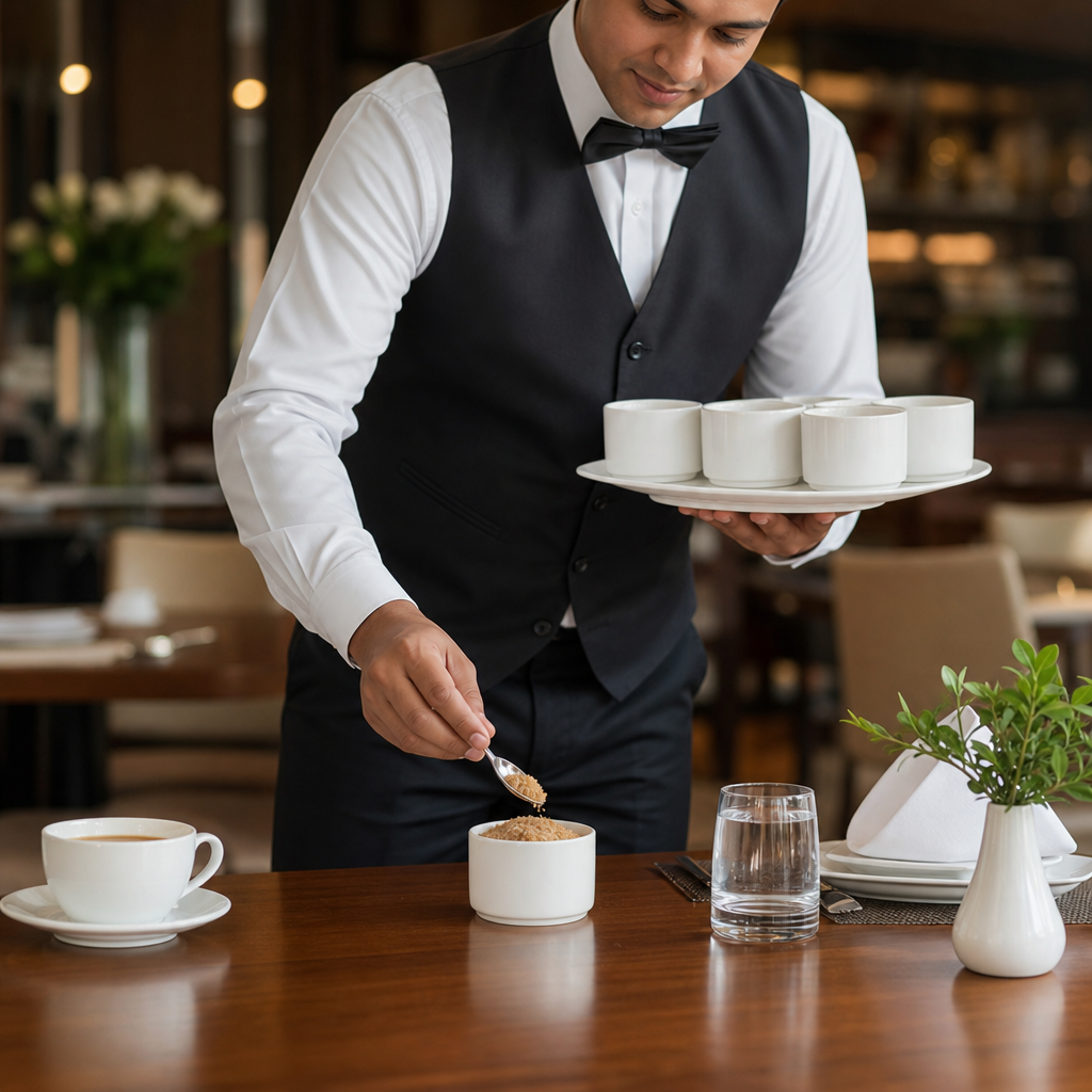 Super Vitrified Fine China Open Sugar Bowls 240ml for Tea & Coffee Service (Pack of 6)