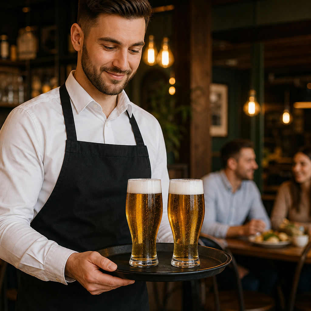 Tempered Glass Tulip Beer Glasses 570ml for Busy Venues (Pack of 24)