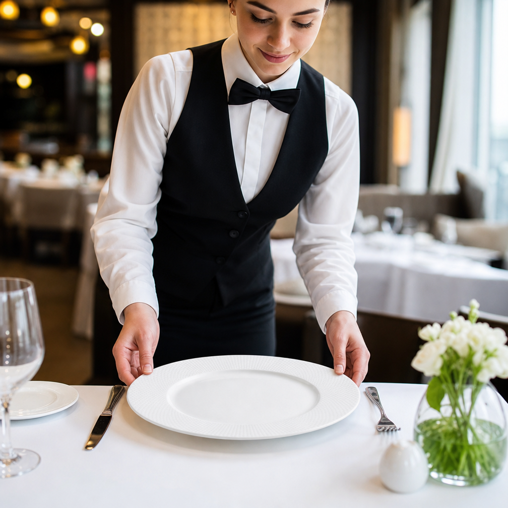 Plates 275mm Bone China for Fine Dining (Pack of 12)