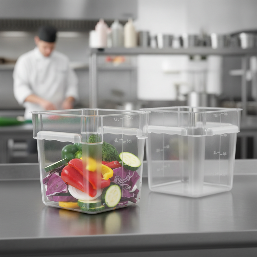 Polycarbonate Square Storage Container 7L for Professional Kitchens