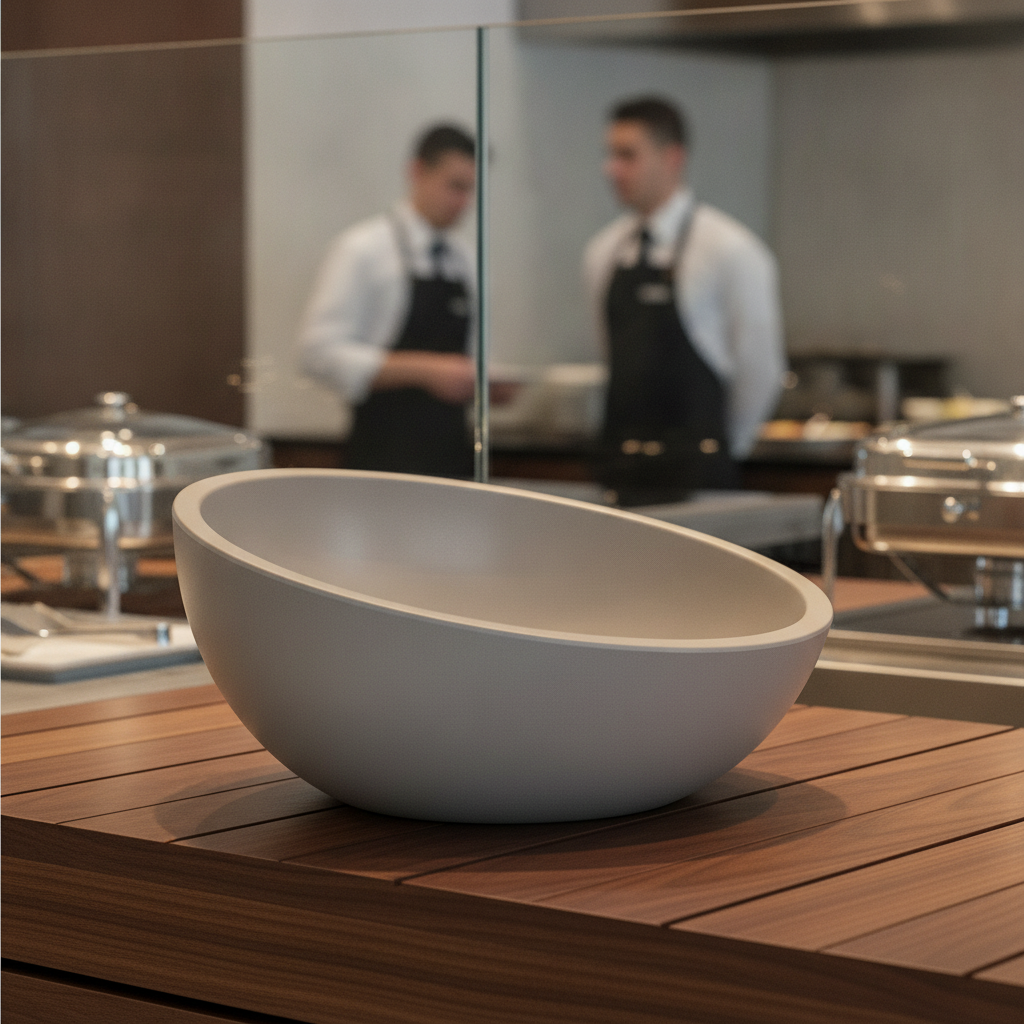 Melamine Sloping Bowl 300mm for Buffet Service