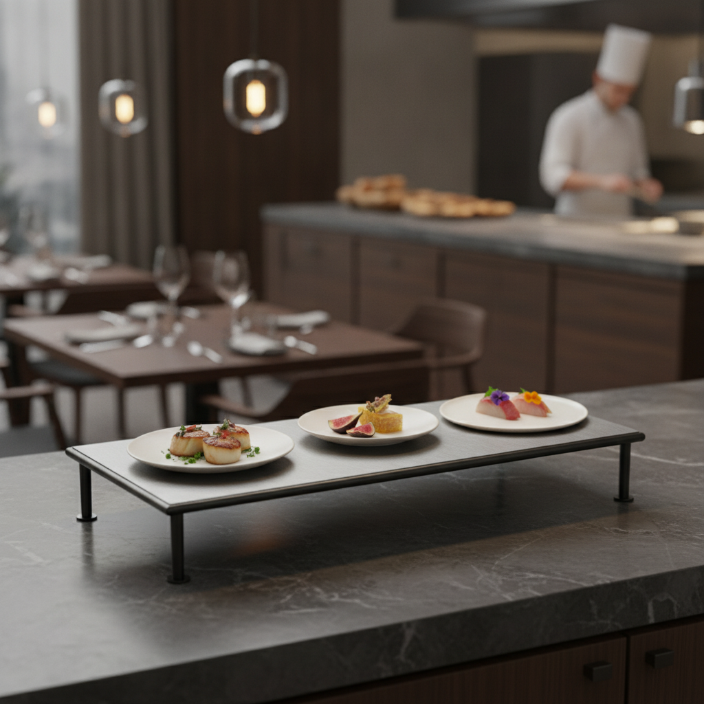 Stainless Steel Rectangular Riser 610x280mm for Foodservice Presentation