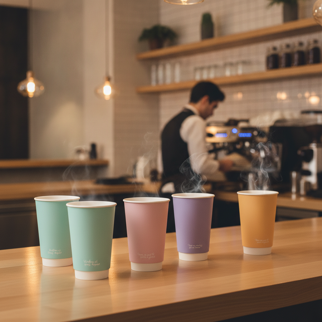 PLA & Paper Double Wall Hot Cups 16oz for Takeaway Drinks (Pack of 400)