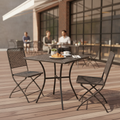 Galvanised Steel Black Bistro Table 700mm for Outdoor Dining