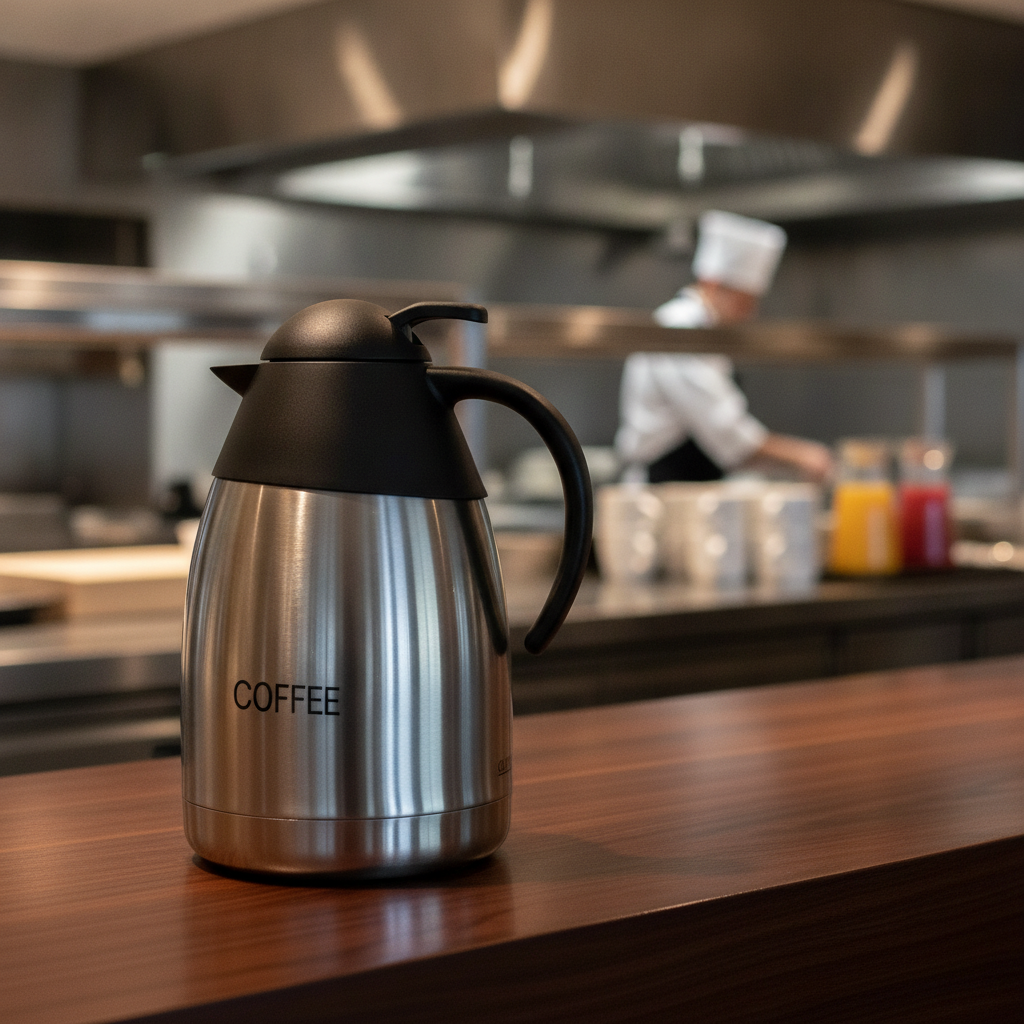 Stainless Steel Insulated Hot Drinks Jug 1.5L for Breakfast Services