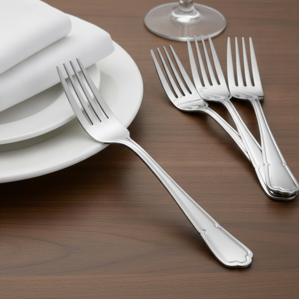 Stainless Steel Dessert Forks for Fine Dining (Pack of 12)