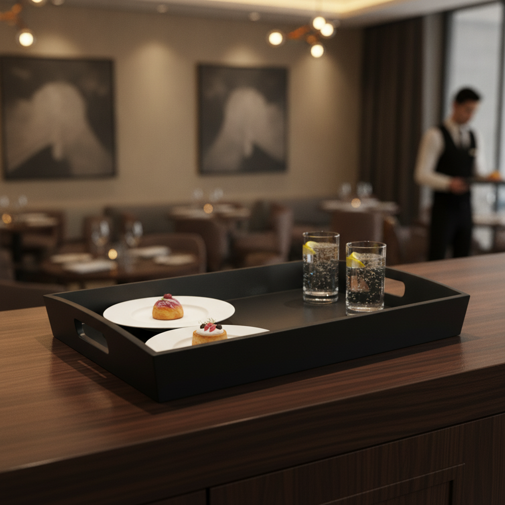Wood Rectangular Serving Tray 350x510mm for Catering & Hospitality